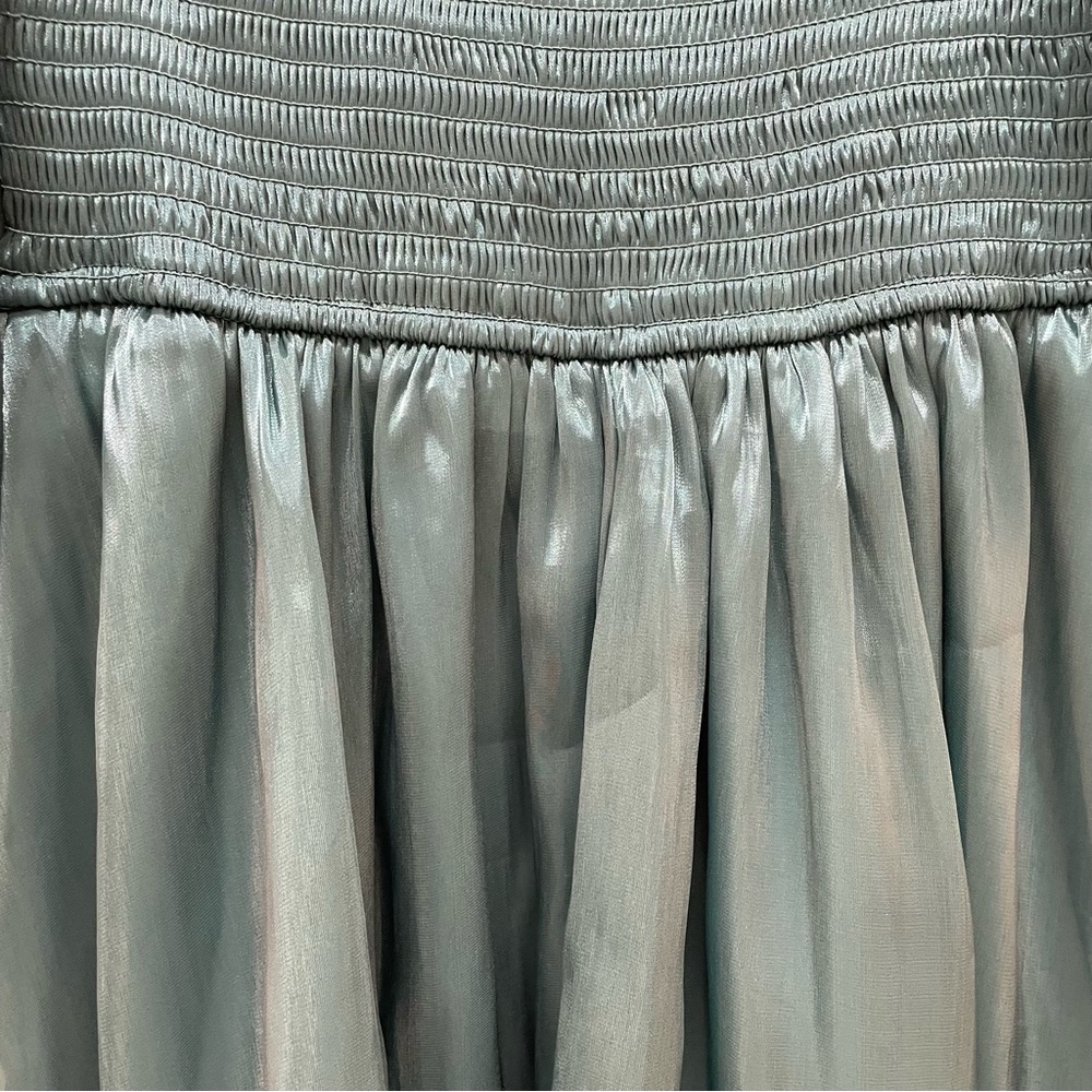Thirty Thirty L A  Teal Dress with Puff Sleeves XS‎ - Picture 7 of 11